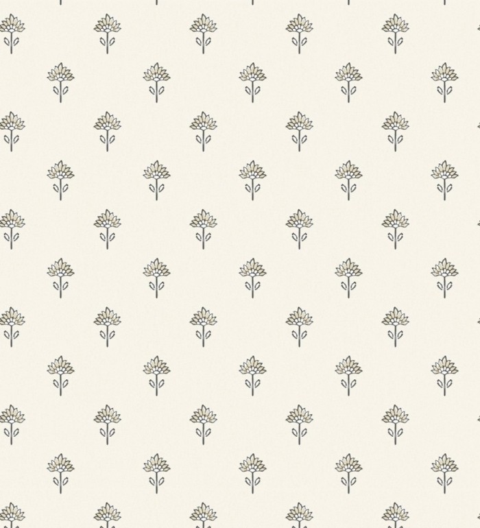 Papel pintado provenzal francés de flores pequeñas fondo crema - Willowmere Ditsy 684310