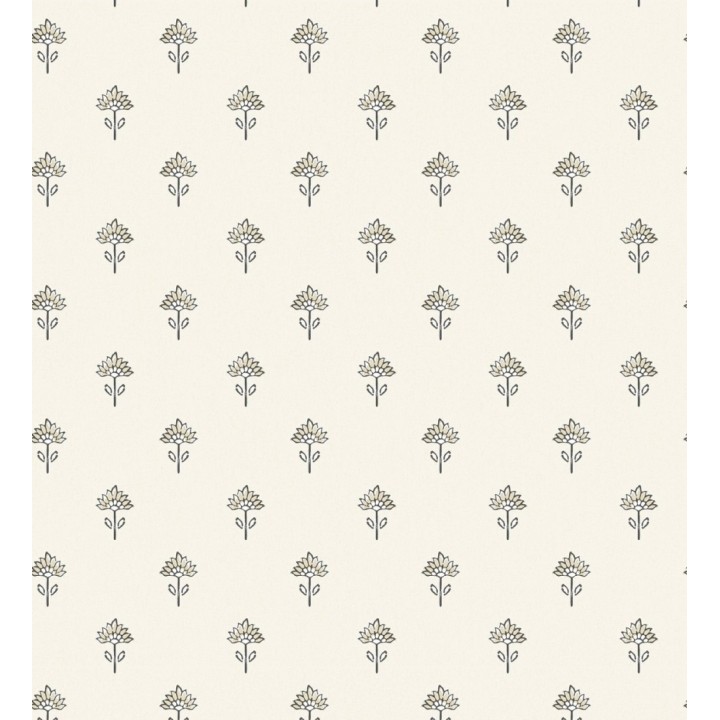 Papel pintado provenzal francés de flores pequeñas fondo crema - Willowmere Ditsy 684310