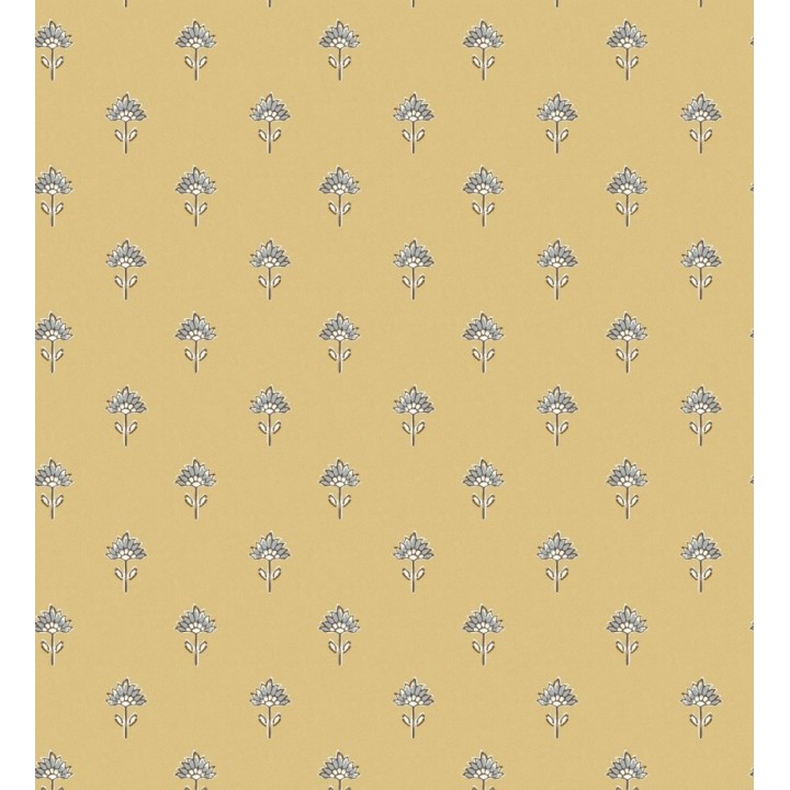 Papel pintado provenzal francés de flores pequeñas fondo ocre - Willowmere Ditsy 684311