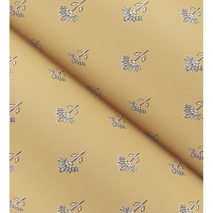 Papel pintado provenzal francés de flores pequeñas fondo ocre - Willowmere Ditsy 684311