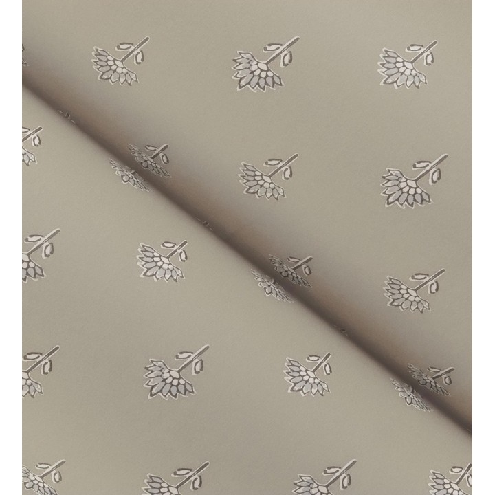 Papel pintado provenzal francés de flores pequeñas fondo taupe - Willowmere Ditsy 684313