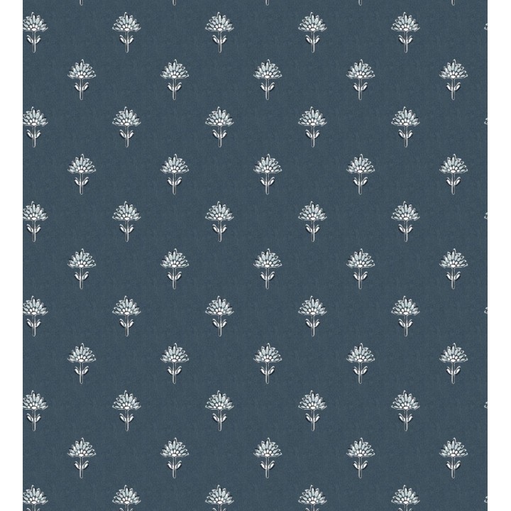Papel pintado provenzal francés de flores pequeñas fondo azul - Willowmere Ditsy 684314