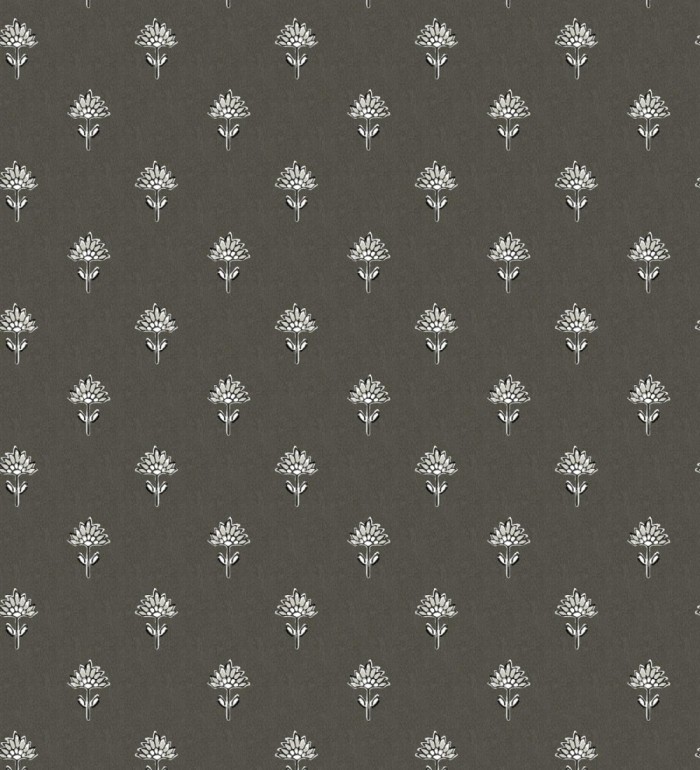 Papel pintado provenzal francés de flores pequeñas fondo negro - Willowmere Ditsy 684315