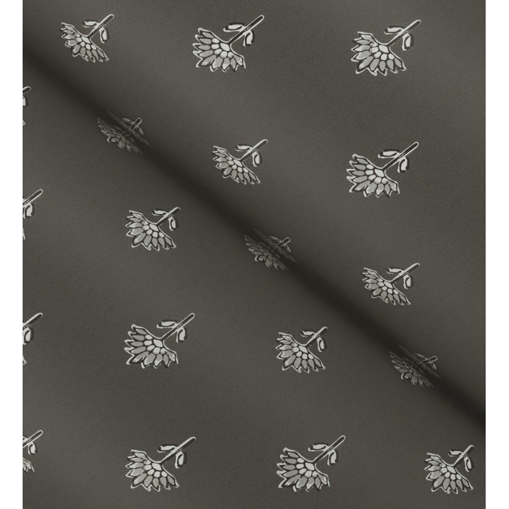 Papel pintado provenzal francés de flores pequeñas fondo negro - Willowmere Ditsy 684315