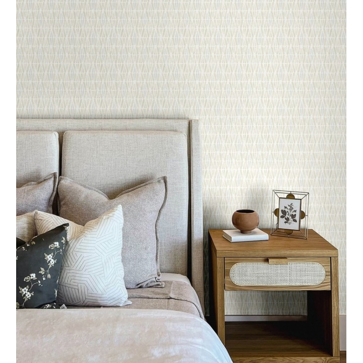 Papel pintado geométrico de trazos de acuarela sobre fondo texturizado - Kampala Marks 684317