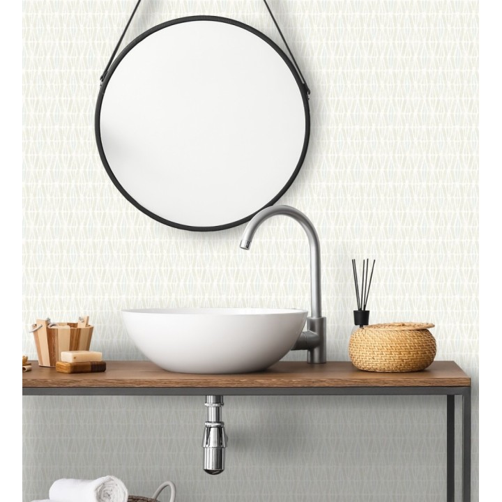 Papel pintado geométrico de trazos de acuarela sobre fondo texturizado - Kampala Marks 684317