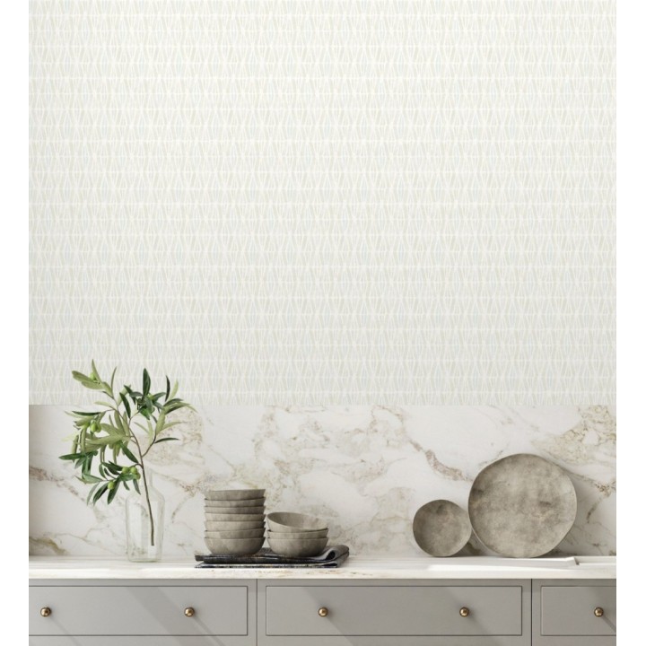 Papel pintado geométrico de trazos de acuarela sobre fondo texturizado - Kampala Marks 684317