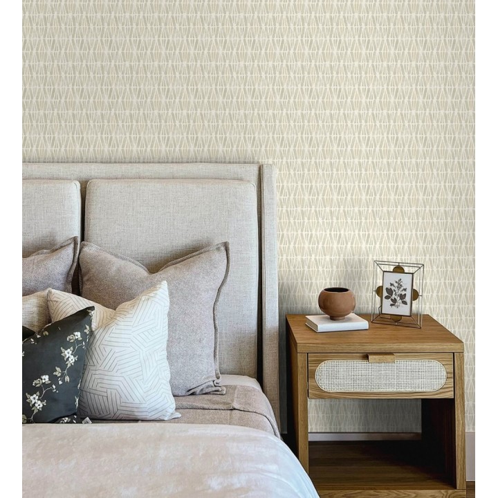 Papel pintado geométrico de trazos de acuarela sobre fondo texturizado - Kampala Marks 684318