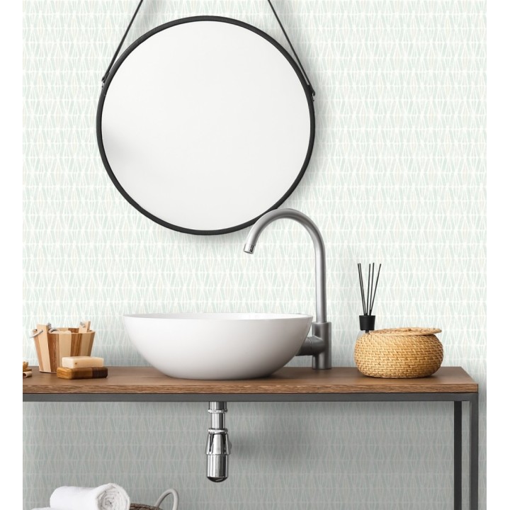 Papel pintado geométrico de trazos de acuarela sobre fondo texturizado - Kampala Marks 684319