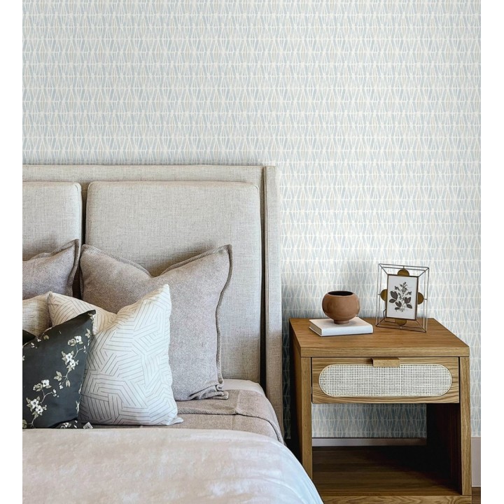 Papel pintado geométrico de trazos de acuarela sobre fondo texturizado - Kampala Marks 684320