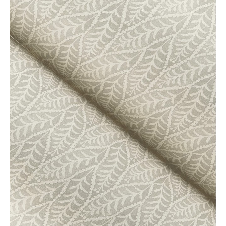 Papel pintado de hojas tono taupe entrelazadas estilo cottage country - Kigali Leaves 684324