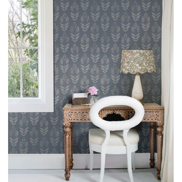 Papel pintado tulipanes textura lino y estilo provenzal - Early Tulipbud 684326