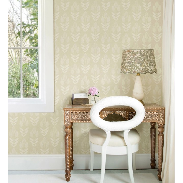 Papel pintado tulipanes textura lino y estilo provenzal - Early Tulipbud 684327