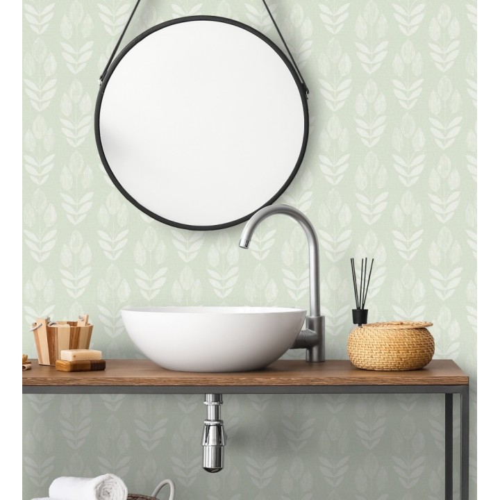 Papel pintado tulipanes textura lino y estilo provenzal - Early Tulipbud 684328