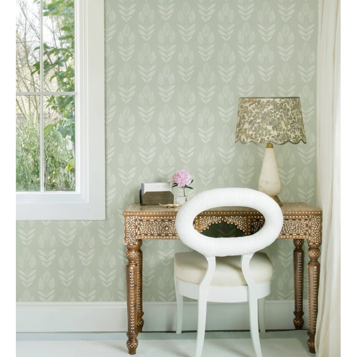 Papel pintado tulipanes textura lino y estilo provenzal - Early Tulipbud 684328