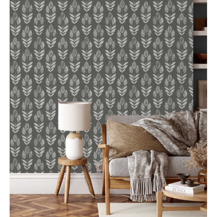 Papel pintado tulipanes textura lino y estilo provenzal - Early Tulipbud 684330