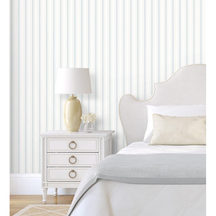 Papel pintado rayas clásicas finas azul - Albert Stripes 126496