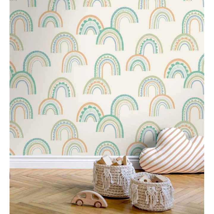 Papel pintado de arcoíris mágicos estilo étnico - Arlo Happy 684343
