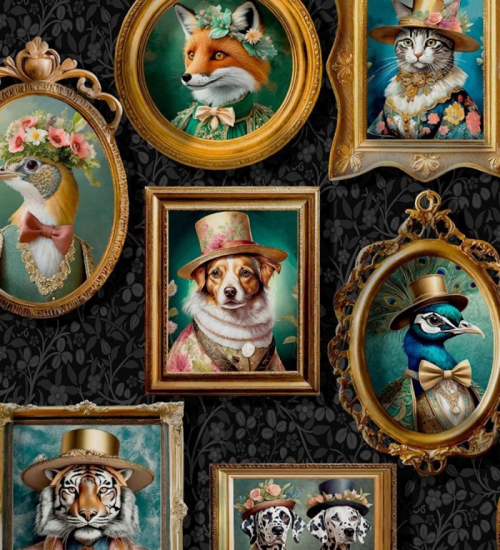 Papel pintado galería retratos animales aristócratas - Felix Dapper 684348