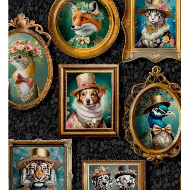 Papel pintado galería retratos animales aristócratas - Felix Dapper 684348