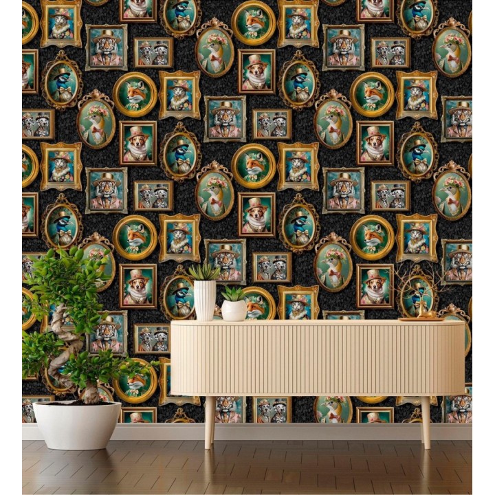 Papel pintado galería retratos animales aristócratas - Felix Dapper 684348