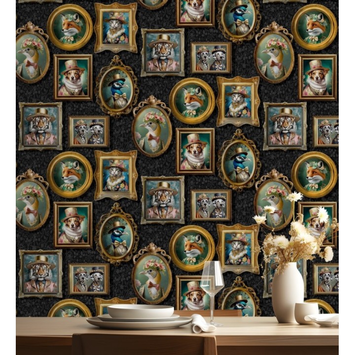 Papel pintado galería retratos animales aristócratas - Felix Dapper 684348