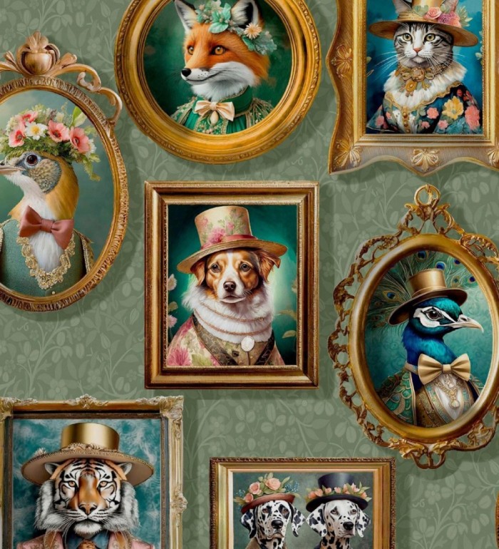 Papel pintado galería retratos animales aristócratas - Felix Dapper 684349