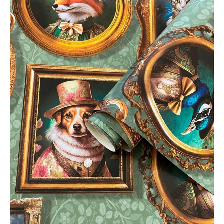 Papel pintado galería retratos animales aristócratas - Felix Dapper 684349