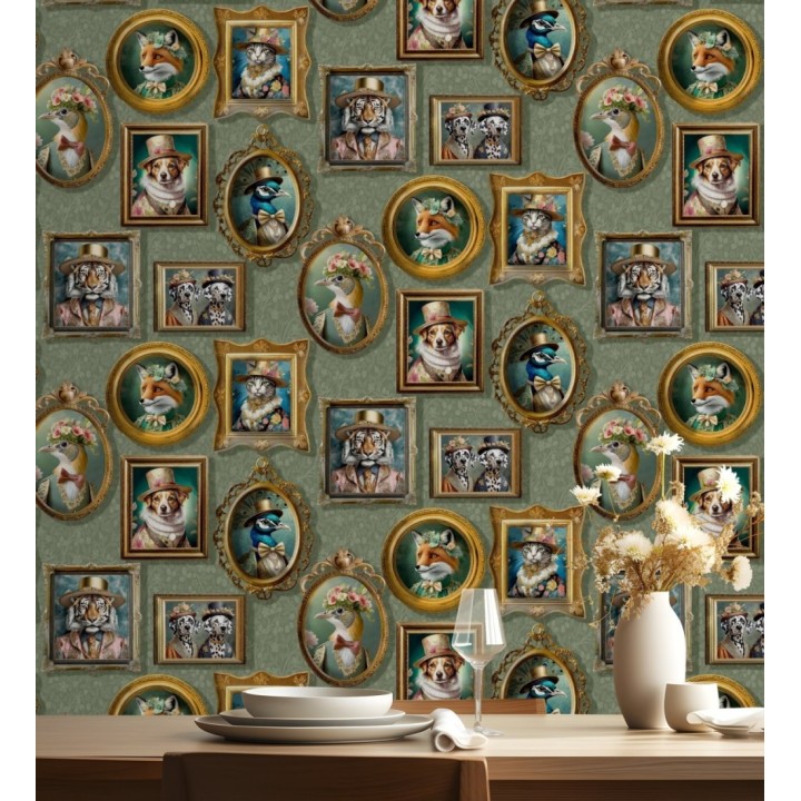 Papel pintado galería retratos animales aristócratas - Felix Dapper 684349