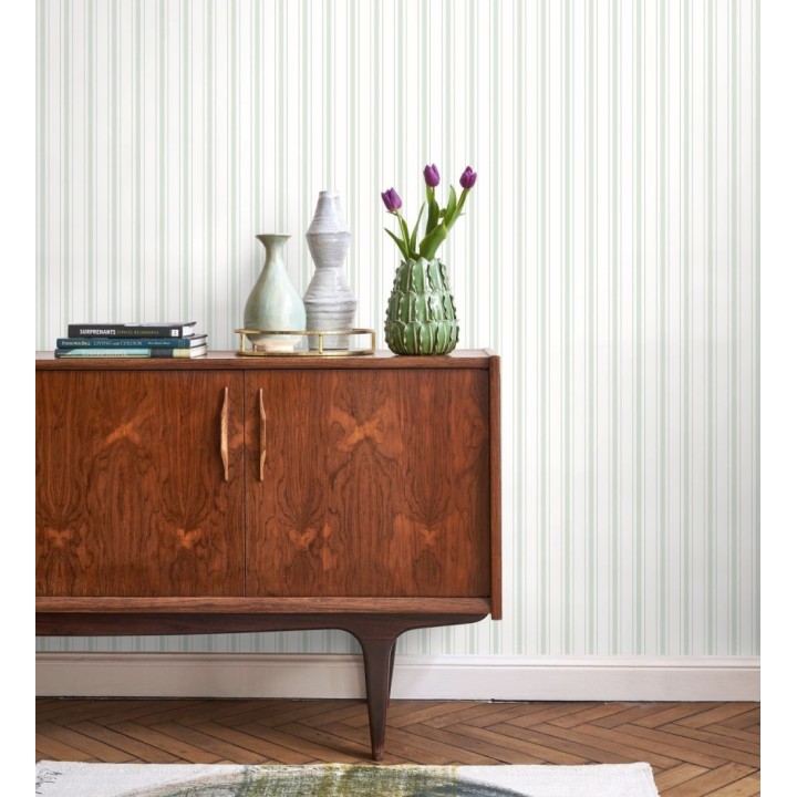 Papel pintado rayas clásicas finas azul - Albert Stripes 126497