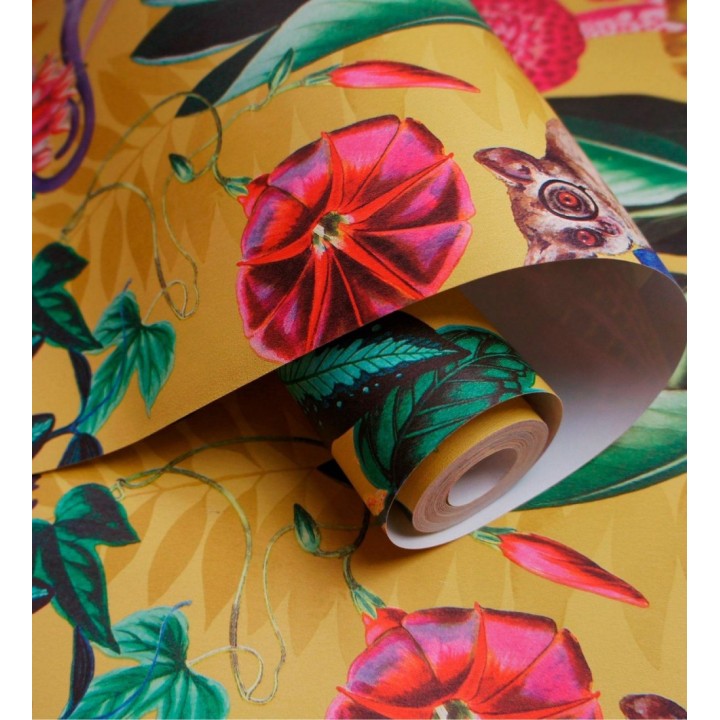 Papel pintado fauna victoriana en paraíso tropical - Wallace Exotic 684357