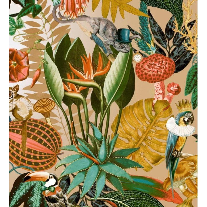Papel pintado fauna victoriana en paraíso tropical - Wallace Exotic 684358
