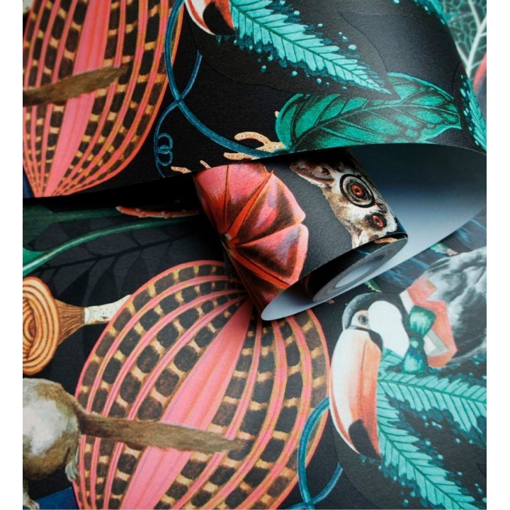 Papel pintado fauna victoriana en paraíso tropical - Wallace Exotic 684359