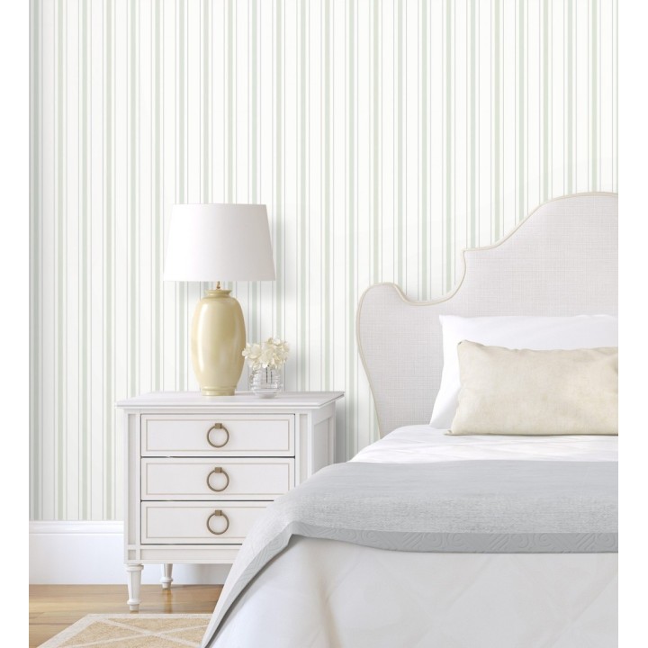 Papel pintado rayas clásicas finas azul - Albert Stripes 126497