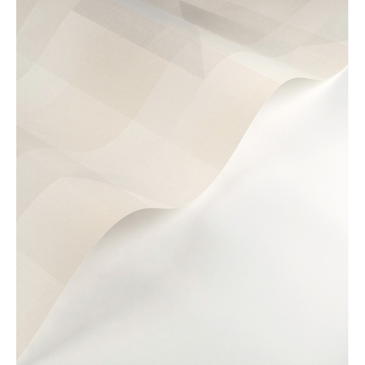 Papel pintado geometría de lino en tonos marfil y beige - Eindhoven Overlay 684361