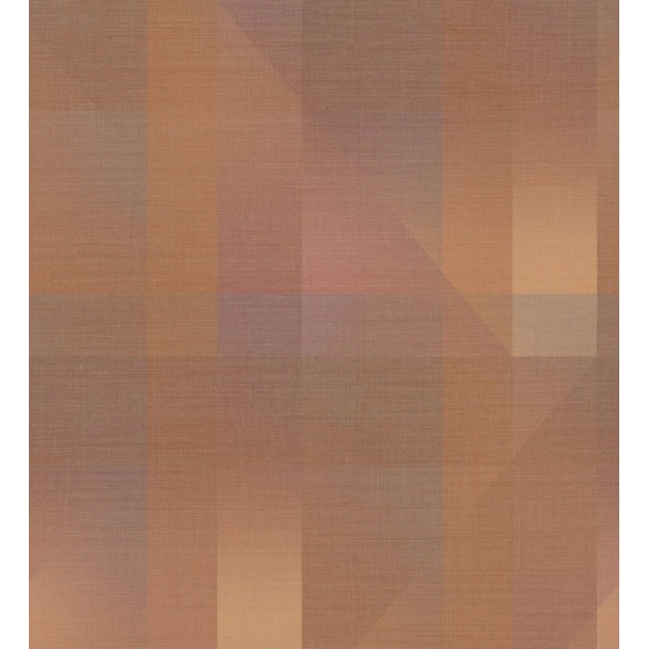 Papel pintado geometría de lino en tonos rojizos - Eindhoven Overlay 684364