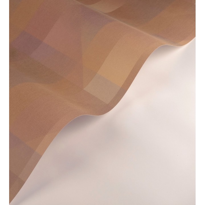 Papel pintado geometría de lino en tonos rojizos - Eindhoven Overlay 684364