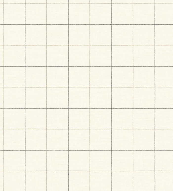 Papel pintado de cuadros fondo blanco roto tejido de sastrería - Cardiff Squared 684366