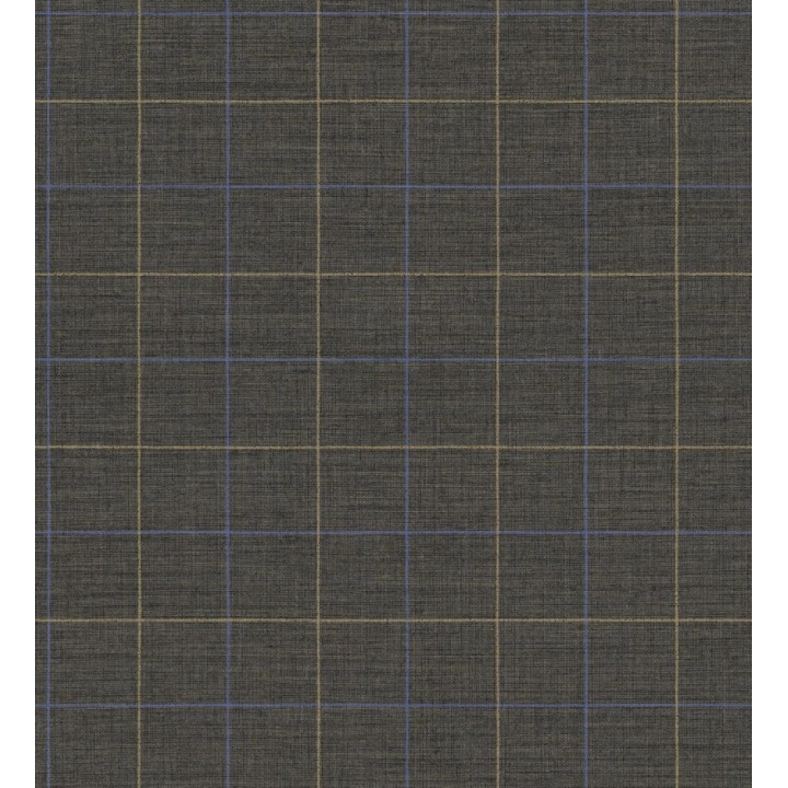 Papel pintado de cuadros fondo color café oscuro tejido de sastrería - Cardiff Squared 684370