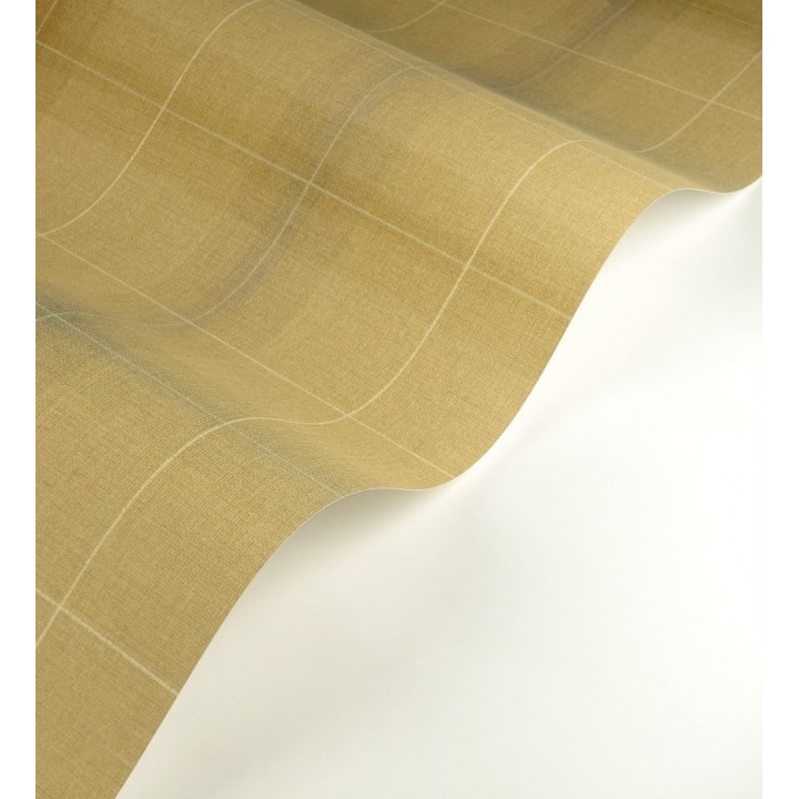 Papel pintado cuadros escoceses tartan fondo amarillo mostaza - Nottingham Expansive 684371