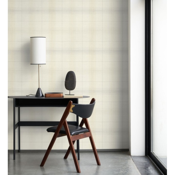 Papel pintado cuadros escoceses tartan fondo blanco roto - Nottingham Expansive 684373