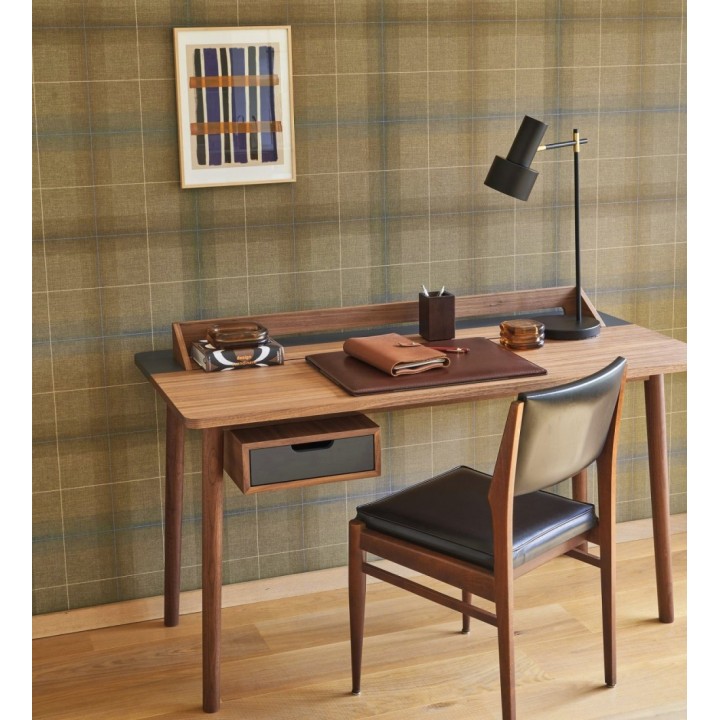 Papel pintado cuadros escoceses tartan fondo marrón camel - Nottingham Expansive 684374