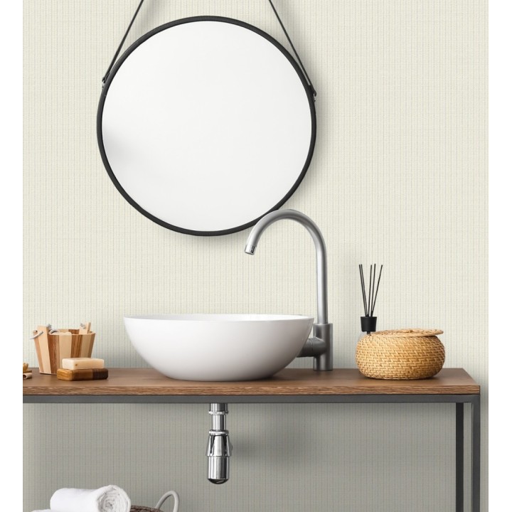 Papel pintado textil con diseño de espigas color beige claro - Houston Plaited 684377