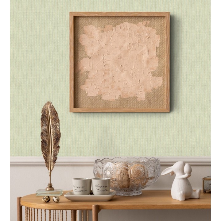 Papel pintado textil con diseño de espigas color verde pistacho claro - Houston Plaited 684378