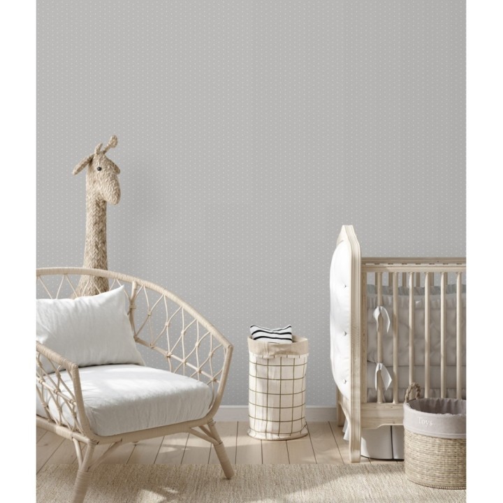 Papel pintado lunares diminutos visón - Petit Points 126500