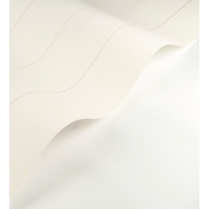 Papel pintado de rayas finas sobre lino tintado en blanco roto - Turia Striated 684380
