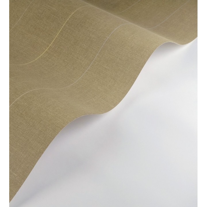 Papel pintado de rayas finas sobre lino tintado en blanco roto - Turia Striated 684381