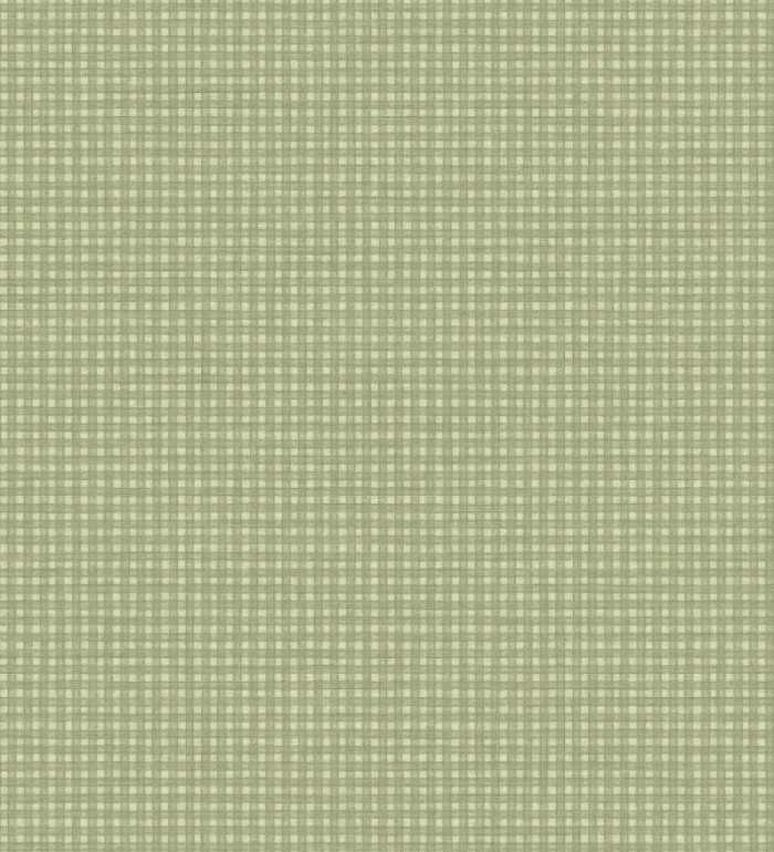 Papel pintado tejido de microcuadros tonos verde tenue - Lozoya Crossed 684383