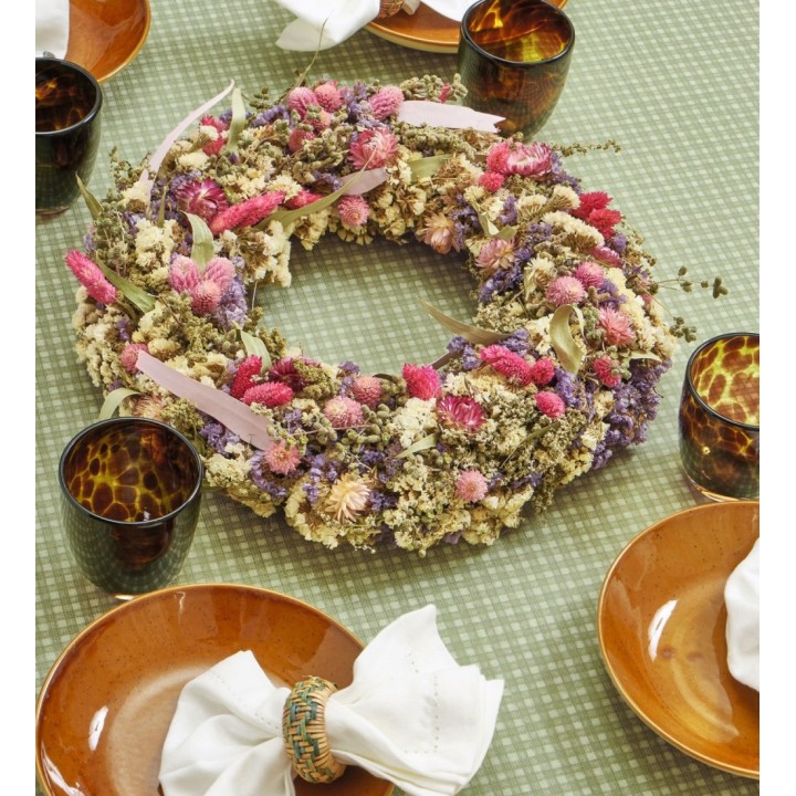 Papel pintado tejido de microcuadros tonos verde tenue - Lozoya Crossed 684383