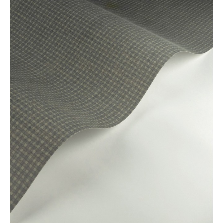 Papel pintado tejido de microcuadros tonos oscuro - Lozoya Crossed 684384